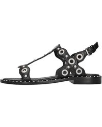Ash - Schoenen ,Zwart ,Leer Pop Platte Sandaal - Lyst