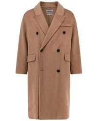 Amaranto - Jassen ,Wol Double-Breasted Coat - Lyst