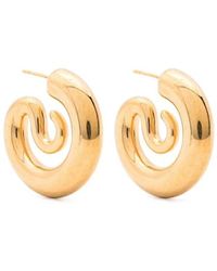 Panconesi - Goldene schlange hoop ohrringe - Lyst