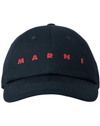Marni - Baumwoll-Twill Logo Baseball Cap - Lyst