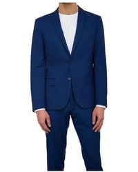 Antony Morato - Jassen ,Blauw ,Polyester Blauw Pak Jasje - Lyst