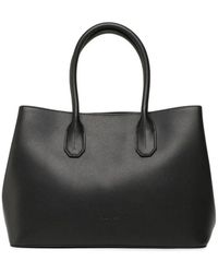 Patrizia Pepe - Schwarze Lederhandtasche Mit Verstellbarem Riemen - Lyst