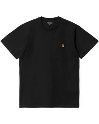 Carhartt - Chase t-shirt schwarz gold - Lyst