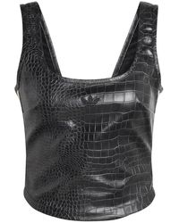 adidas - Fitness ,Zwart ,Polyester Pleather Corset - Lyst