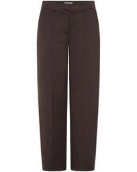 Ichi - Broeken ,Bruin ,Polyester Ihkate Sus Office Long Wide Pa - Lyst