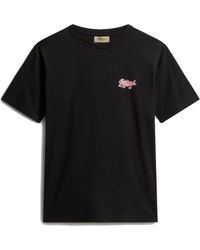 Woolrich - Tops ,Zwart ,Katoen Cotton Emblem Tee - Lyst