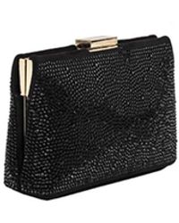 Anna Cecere - Abend-Clutch Aus Stoff Mit Strassbesatz - Lyst
