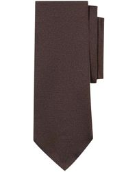 Brooks Brothers - Accessoires ,Bruin ,Hopsack Zijden Stropdas - Lyst