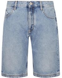 The Attico - Denim Shorts Met 5 Zakken En Knoop - Lyst