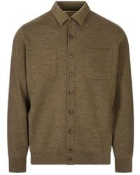 Montecore - Truien & Vesten ,Groen ,Wol Shirt-Stijl Cardigan - Lyst