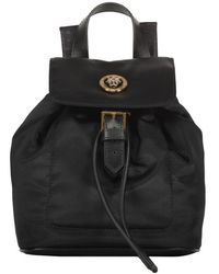 Versace - Nylon-rucksack mit lederelementen - Lyst
