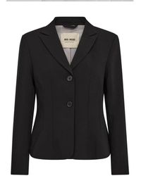 Mos Mosh - Klassieke Zwarte Blazer Met V-Hals - Lyst