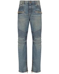 Balmain - Biker Jeans - Lyst