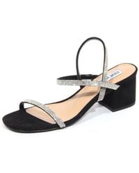 Steve Madden - Schwarze Kristall Strass Sandalen - Lyst