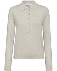 Haute L'Amitié - Parel Gebreide Polo Trui Premiere Stijl - Lyst