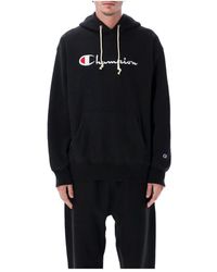 Champion - Geborduurde Logo Hoodie - Lyst