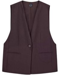 ARMANI EXCHANGE - Crossover Crepe Gilet - Lyst