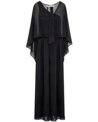 Pennyblack - Jumpsuits & Playsuits ,Zwart ,Leer Gecoördineerde Jumpsuit Met Shrug - Lyst