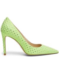 Stuart Weitzman - Schoenen ,Groen ,Leer Shine 100 Crystal Pump - Lyst