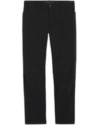 Aspesi - Broeken ,Zwart ,Katoen Slim-Fit Broeken - Lyst