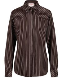 Iceberg - Comfort Fit Pinstripe Viscose Shirt - Lyst