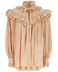 Chloé - Oversized Rüschenbluse - Lyst