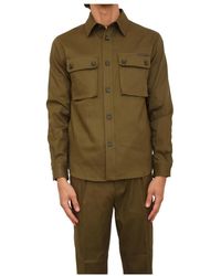 Paolo Pecora - Jassen ,Groen ,Katoen Camicia Tessuto - Lyst