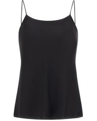 Herno - Schwarze Crêpe Satin Camisole Topwear - Lyst