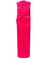 The Attico Dress With Open Back - Roze