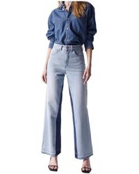 Salsa Jeans - Push in wide leg jeans mit geheimer eleganz - Lyst