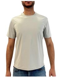 DUNO - Tops ,Grijs ,T-Shirt Met Ronde Hals Van Lichte Bi-Stretch Tricot - Lyst