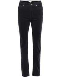 Part Two - Broeken ,Blauw ,Katoen Donkerblauwe Slim-Fit Katoenen Broek - Lyst