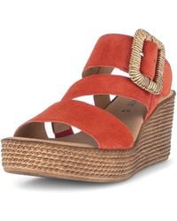 Gabor - Plateau-Sandalette Mit Keilabsatz - Lyst