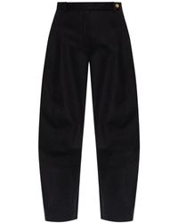 Versace - Low-Waist Baggy Gabardine Broek - Lyst