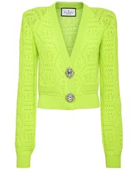 Philipp Plein - Truien & Vesten ,Geel ,Wol Cardigan Monogram - Lyst