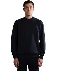 Napapijri - Baumwoll-Crewneck-Sweatshirt Mit Logo - Lyst