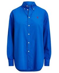 Polo Ralph Lauren - Camicia casual in cotone con logo ricamato - Lyst