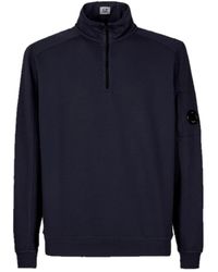 C.P. Company - Leichter fleece-halb-reißverschluss-sweatshirt - Lyst