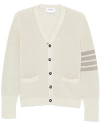Thom Browne - Garment Dyed 4-Bar Cardigan - Lyst