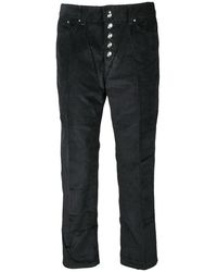 Dondup - Jeans ,Zwart ,Katoen Fluweel Juweel Kegelbeen Broek - Lyst
