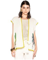 Akep - Sleeveless Graphic Cardigan - Lyst