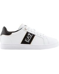 EA7 - Weiße schwarze gold sneakers - Lyst