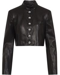 KHAITE - Schwarze Lederjacke Eleganter Stil - Lyst