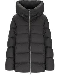 Add - Jassen ,Zwart ,Polyester Cocoon Hooded Down Jacket - Lyst