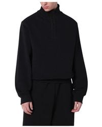 Entire studios - Sweatshirt Mit Hohem Kragen Und Knopfleiste - Lyst