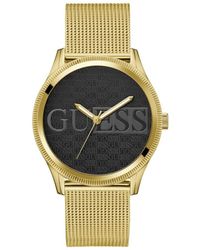 Guess - Armbanduhr reputation gold, schwarz 44 mm gw0710g2 - Lyst