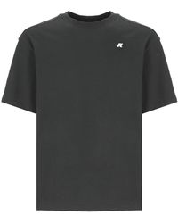 K-Way - Zwart Katoenen T-Shirt Met Ronde Hals - Lyst