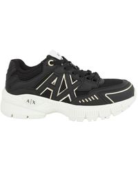 ARMANI EXCHANGE - Schoenen ,Zwart ,Polyester Zwarte Sneaker Polyester - Lyst