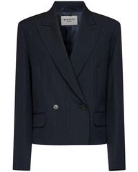 Weekend by Maxmara - Jassen ,Blauw ,Katoen Boxy Double-Breasted Blazer - Lyst