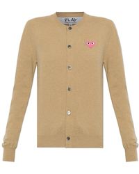 COMME DES GARÇONS PLAY - Truien & Vesten ,Wol Wol Cardigan Met Logopatch - Lyst